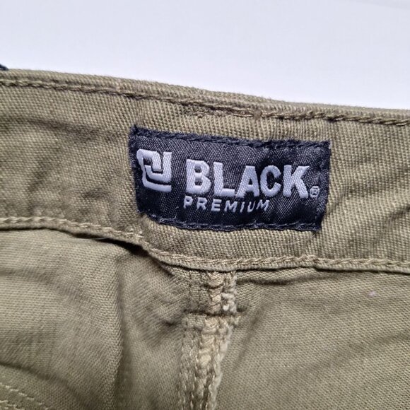 CJ Black Premium Jeans Zipper Skinny Flex Punk Green Mens 30 x 30 Rouched Rock - Picture 8 of 9